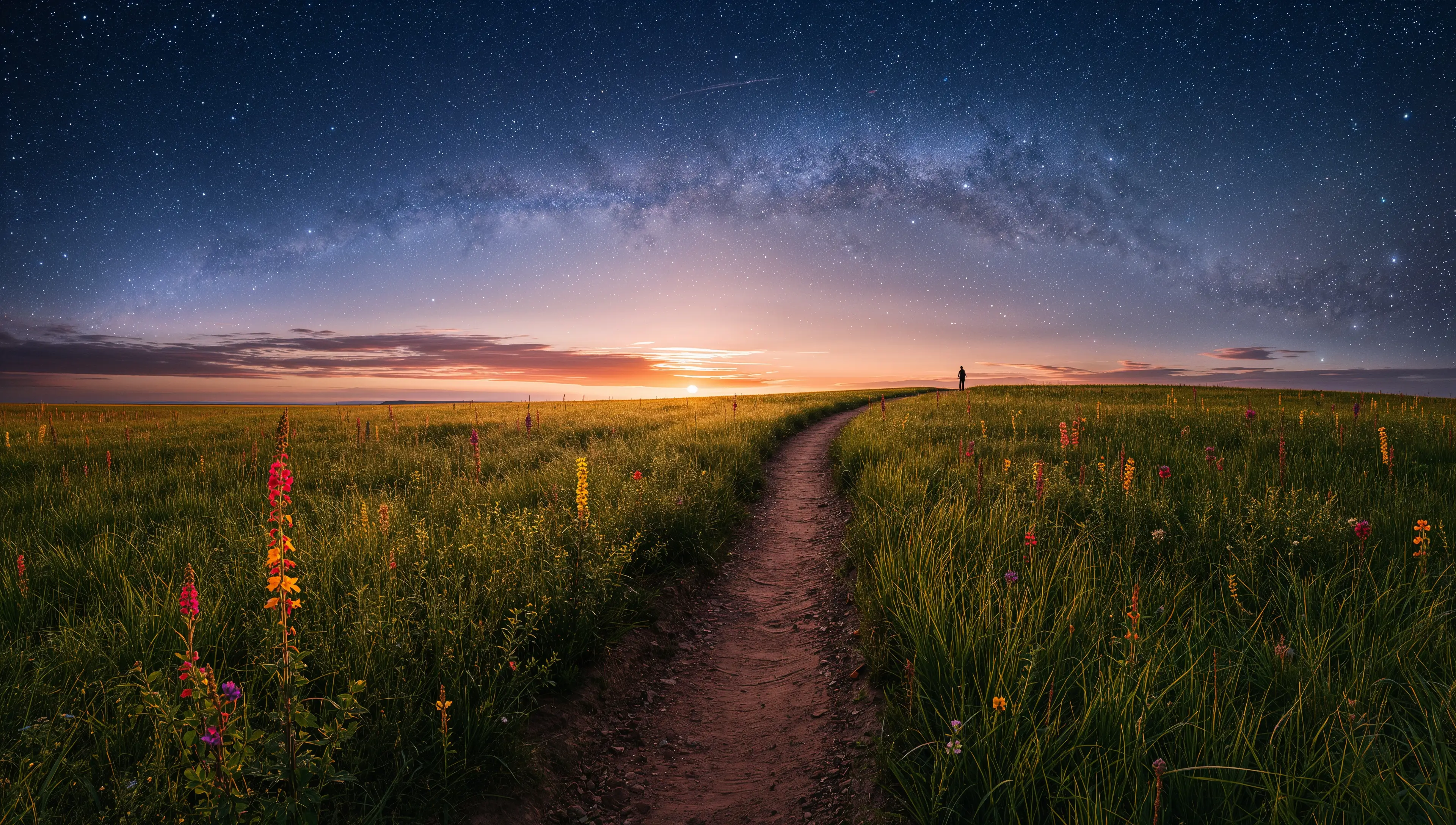 Mountains under Milky Way