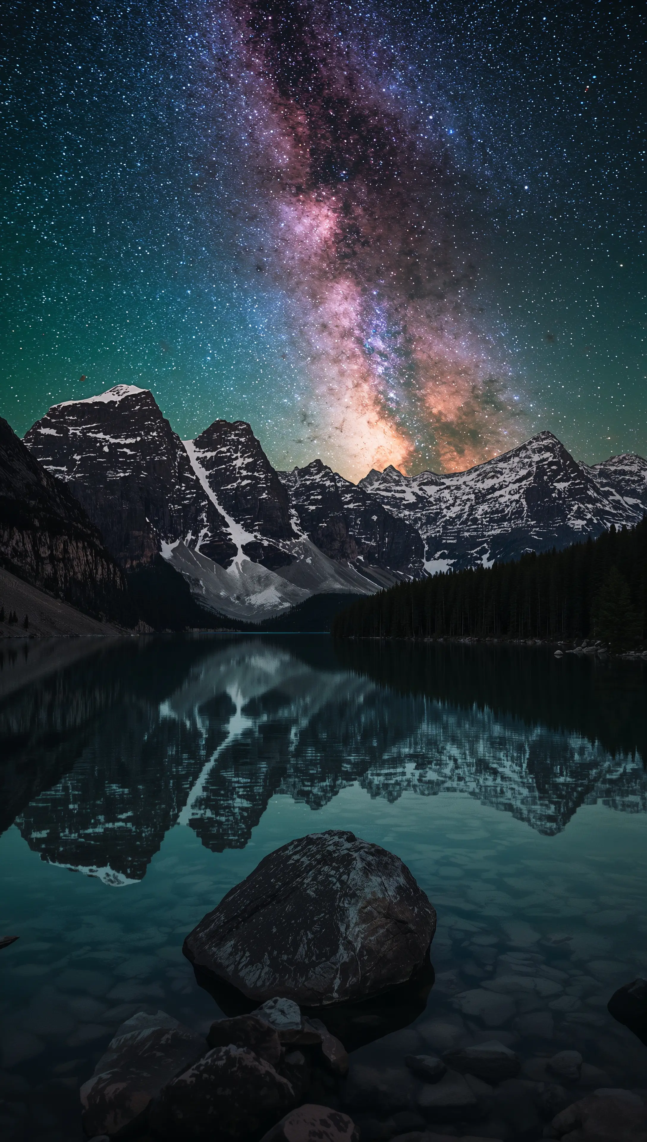 Contemplative cosmic scene