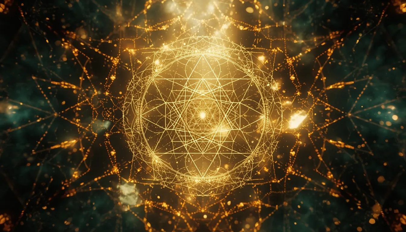 Abstract cosmic imagery representing the unity of all existence